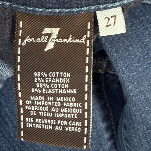 7 For All Mankind Mens The Slim Cigarette Blue Medium Wash Jeans 27 AU0351273A - Picture 6 of 11